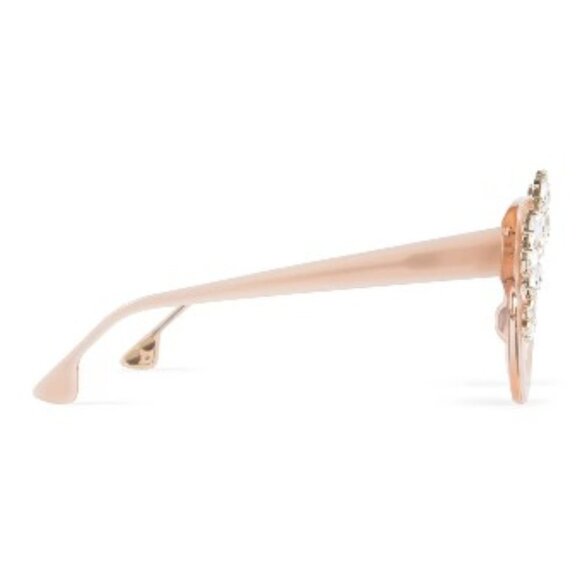 ?ALICE + OLIVIA? Madison Floral Sunglasses Blush Acetate Swarovski Crystal NWT main image 10